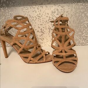 Vince Camuto Tan Strappy Heels